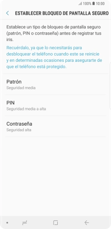 Pulsa el código de seguridad deseado y sigue las indicaciones de la pantalla para crear un código de seguridad del teléfono adicional. Pulsa el código de seguridad deseado y sigue las indicaciones de la pantalla para crear un código de seguridad del teléfono adicional.