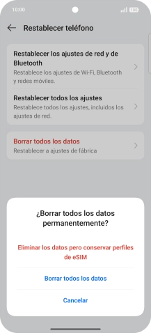 Pulsa el ajuste deseado. Pulsa el ajuste deseado.