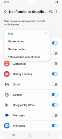 Pulsa el ajuste deseado.