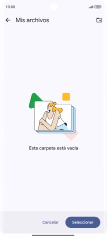 Si deseas crear una nueva carpeta, pulsa el icono de nueva carpeta y sigue las indicaciones de la pantalla para crearla. Si deseas crear una nueva carpeta, pulsa el icono de nueva carpeta y sigue las indicaciones de la pantalla para crearla.