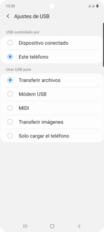Pulsa Transferir archivos para activar la función. Pulsa Transferir archivos para activar la función.