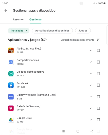 Pulsa la app deseada.