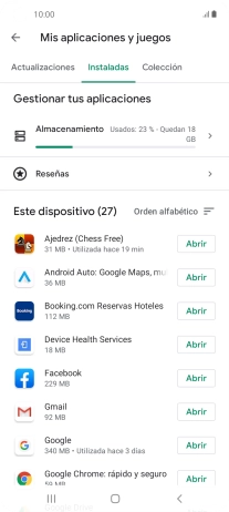 Pulsa la app deseada.