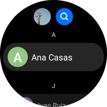 Pulsa el contacto deseado. Pulsa el contacto deseado.