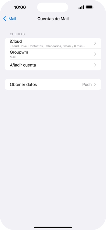 Pulsa el nombre de la cuenta de correo electrónico que acabas de crear. Pulsa el nombre de la cuenta de correo electrónico que acabas de crear.
