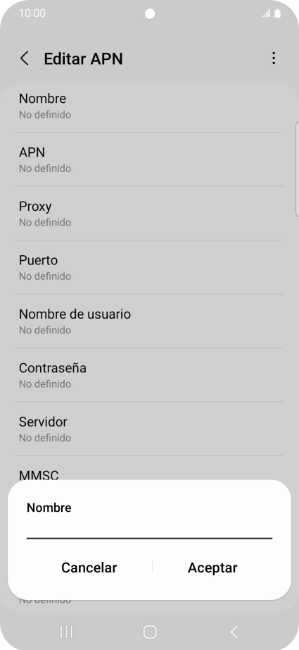 Introduce Vodafone Internet y pulsa Aceptar. Introduce Vodafone Internet y pulsa Aceptar.