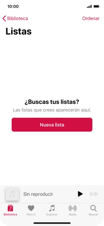 Pulsa Nueva lista. Pulsa Nueva lista.