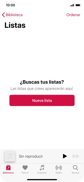 Pulsa Nueva lista. Pulsa Nueva lista.