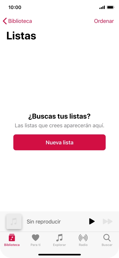 Pulsa Nueva lista. Pulsa Nueva lista.