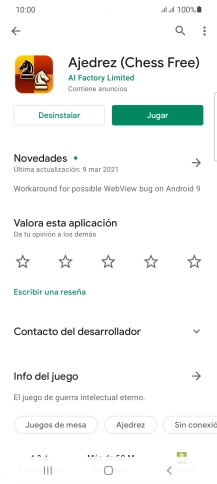 Pulsa Desinstalar.