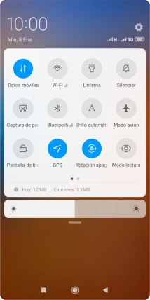 Pulsa Datos móviles para activar o desactivar la función.