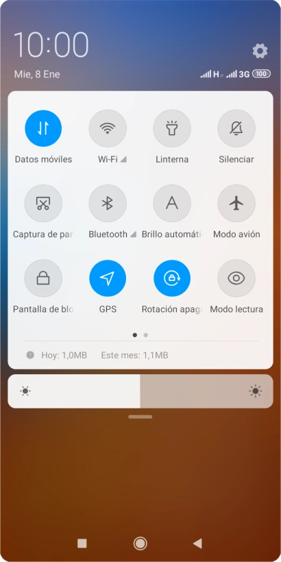 Pulsa Datos móviles para activar o desactivar la función.