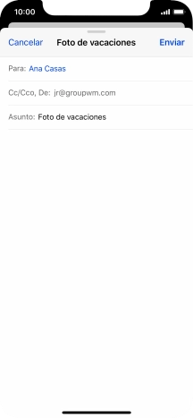 Pulsa en el campo de escritura y escribe el texto del correo electrónico. Pulsa en el campo de escritura y escribe el texto del correo electrónico.