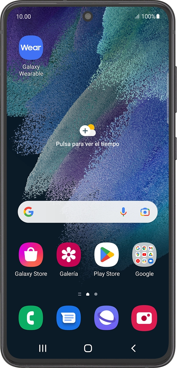 En el teléfono: Pulsa Galaxy Wearable.