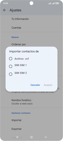 Pulsa la tarjeta SIM deseada. Pulsa la tarjeta SIM deseada.