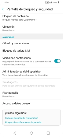 Pulsa Bloqueo de tarjeta SIM. Pulsa Bloqueo de tarjeta SIM.