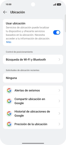 Pulsa Precisión de la ubicación. Pulsa Precisión de la ubicación.