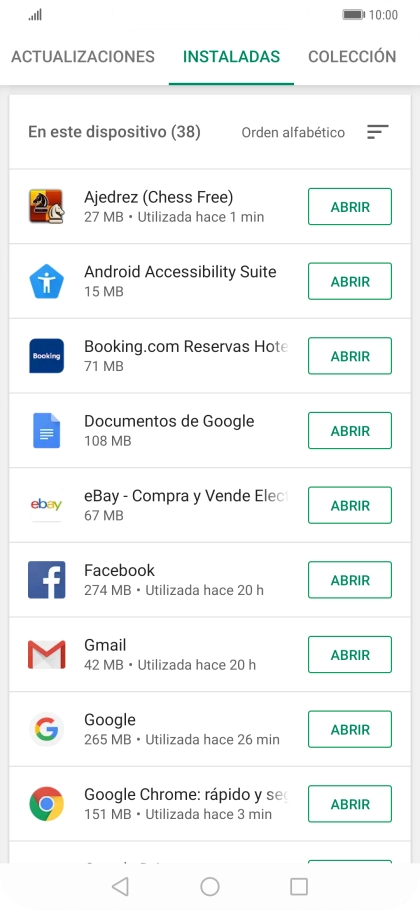 Pulsa la app deseada. Pulsa la app deseada.