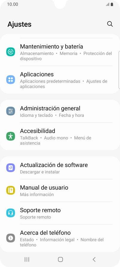 Pulsa Mantenimiento y batería. Pulsa Mantenimiento y batería.