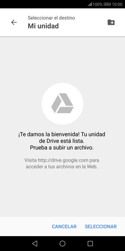 Si deseas crear una nueva carpeta, pulsa el icono de nueva carpeta y sigue las indicaciones de la pantalla para crearla. Si deseas crear una nueva carpeta, pulsa el icono de nueva carpeta y sigue las indicaciones de la pantalla para crearla.