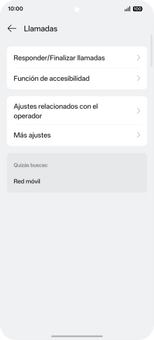 Pulsa Ajustes relacionados con el operador. Pulsa Ajustes relacionados con el operador.