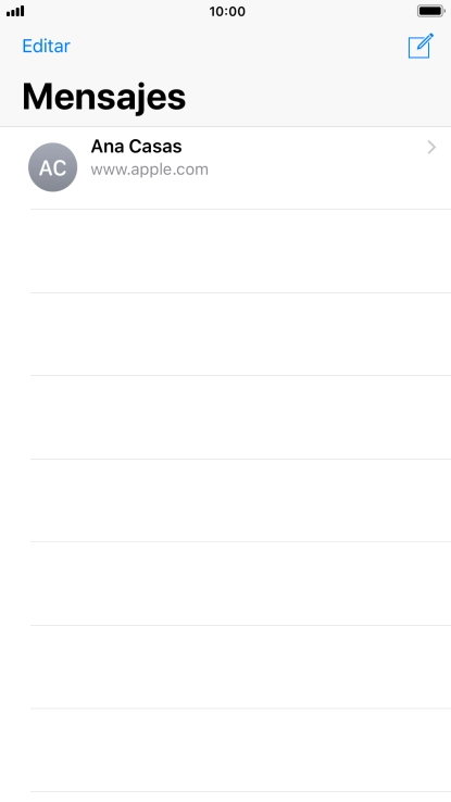 Pulsa el icono de nuevo mensaje. Pulsa el icono de nuevo mensaje.