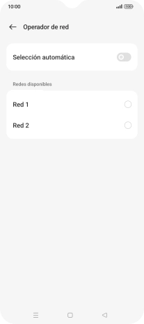 Pulsa la red deseada.