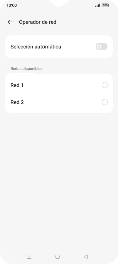 Pulsa la red deseada.