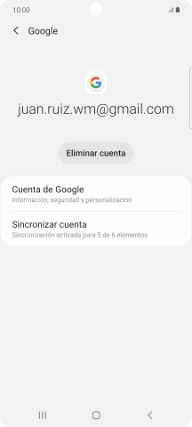 Pulsa Sincronizar cuenta. Pulsa Sincronizar cuenta.