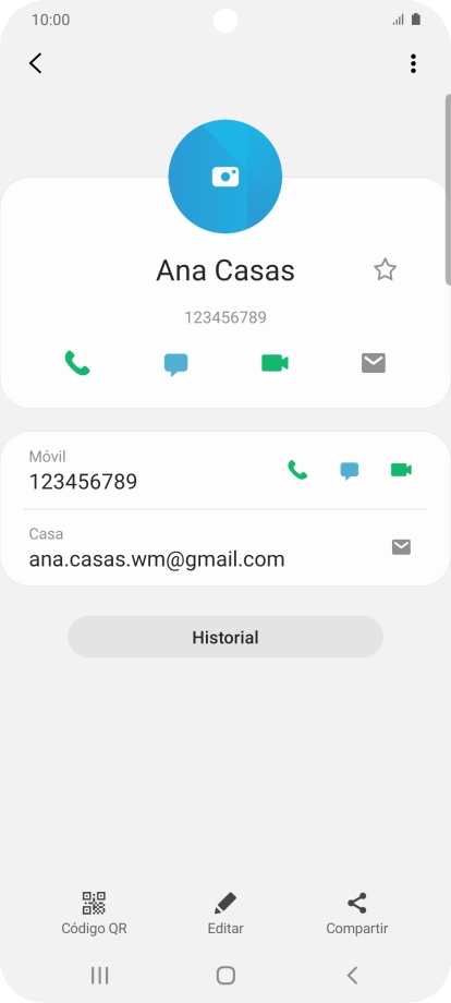 Pulsa el icono de llamada junto al número deseado.
