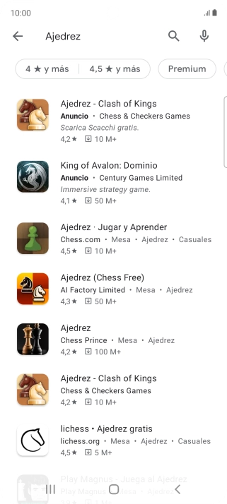 Pulsa la app deseada.