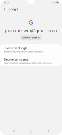 Pulsa Sincronizar cuenta. Pulsa Sincronizar cuenta.
