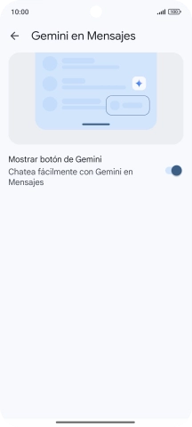 Pulsa la flecha hacia la izquierda las veces que sean necesarias para regresar a la vista de los mensajes. Pulsa la flecha hacia la izquierda las veces que sean necesarias para regresar a la vista de los mensajes.