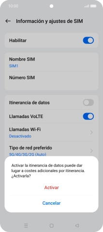Si activas la función, pulsa Activar. Si activas la función, pulsa Activar.