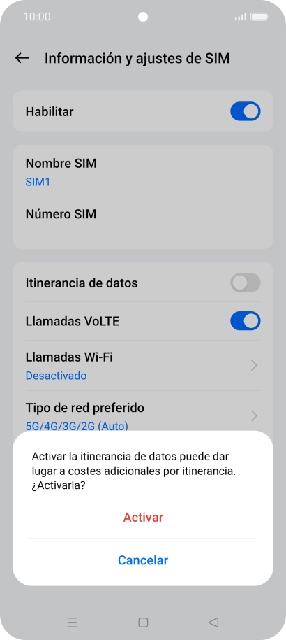 Si activas la función, pulsa Activar. Si activas la función, pulsa Activar.
