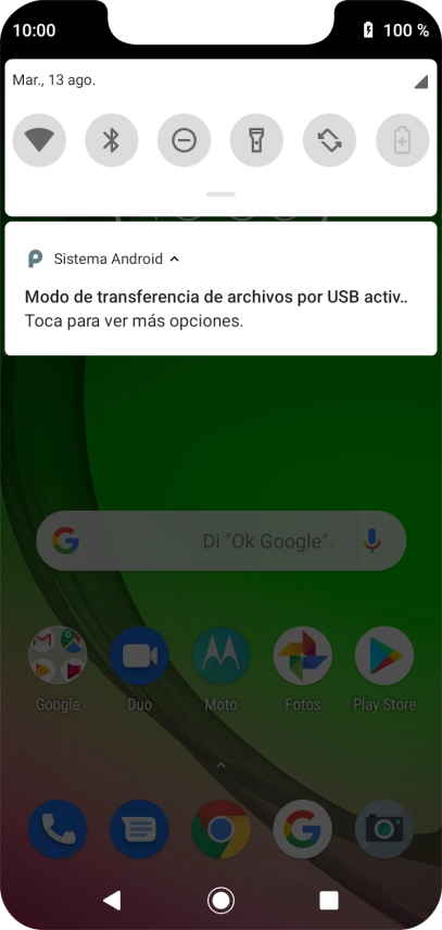 Pulsa Toca para ver más opciones..