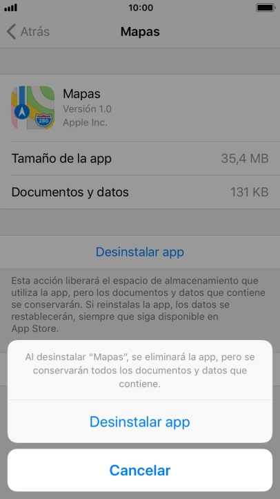 Pulsa Desinstalar app. Pulsa Desinstalar app.