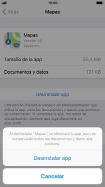 Pulsa Desinstalar app. Pulsa Desinstalar app.
