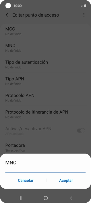 Introduce 01 y pulsa Aceptar. Introduce 01 y pulsa Aceptar.