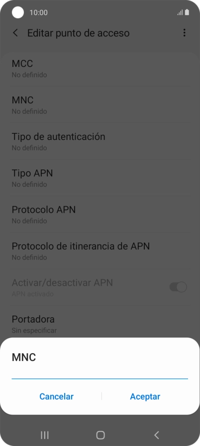Introduce 01 y pulsa Aceptar. Introduce 01 y pulsa Aceptar.