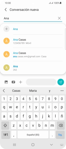 Pulsa el contacto deseado. Pulsa el contacto deseado.