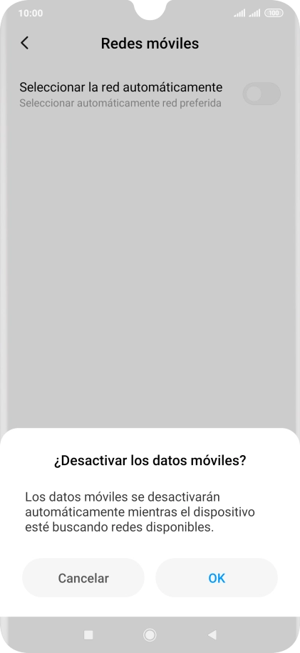 Pulsa OK y espera mientras el teléfono está buscando redes. Pulsa OK y espera mientras el teléfono está buscando redes.