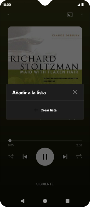 Pulsa Crear lista. Pulsa Crear lista.