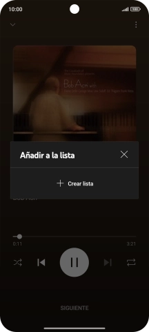 Pulsa Crear lista.