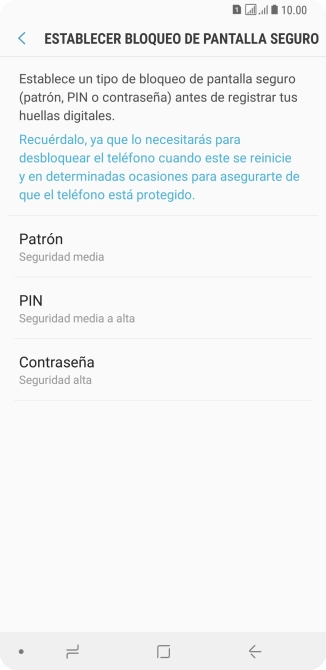 Pulsa el código de seguridad deseado y sigue las indicaciones de la pantalla para crear un código de seguridad del teléfono adicional. Pulsa el código de seguridad deseado y sigue las indicaciones de la pantalla para crear un código de seguridad del teléfono adicional.