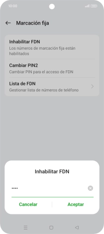 Introduce el código PIN2 y pulsa Aceptar. Introduce el código PIN2 y pulsa Aceptar.