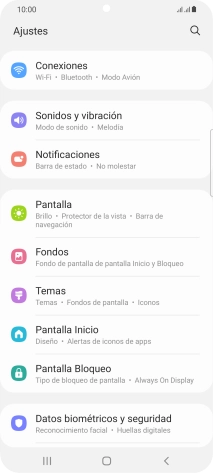 Pulsa Pantalla Bloqueo.