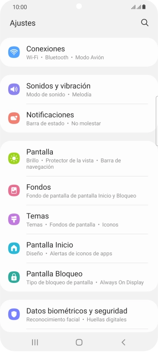 Pulsa Pantalla Bloqueo.