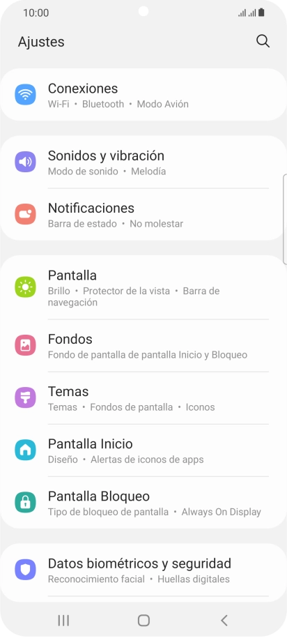 Pulsa Pantalla Bloqueo.
