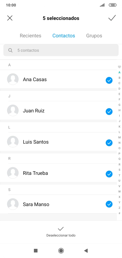 Pulsa el icono de aceptar. Pulsa el icono de aceptar.